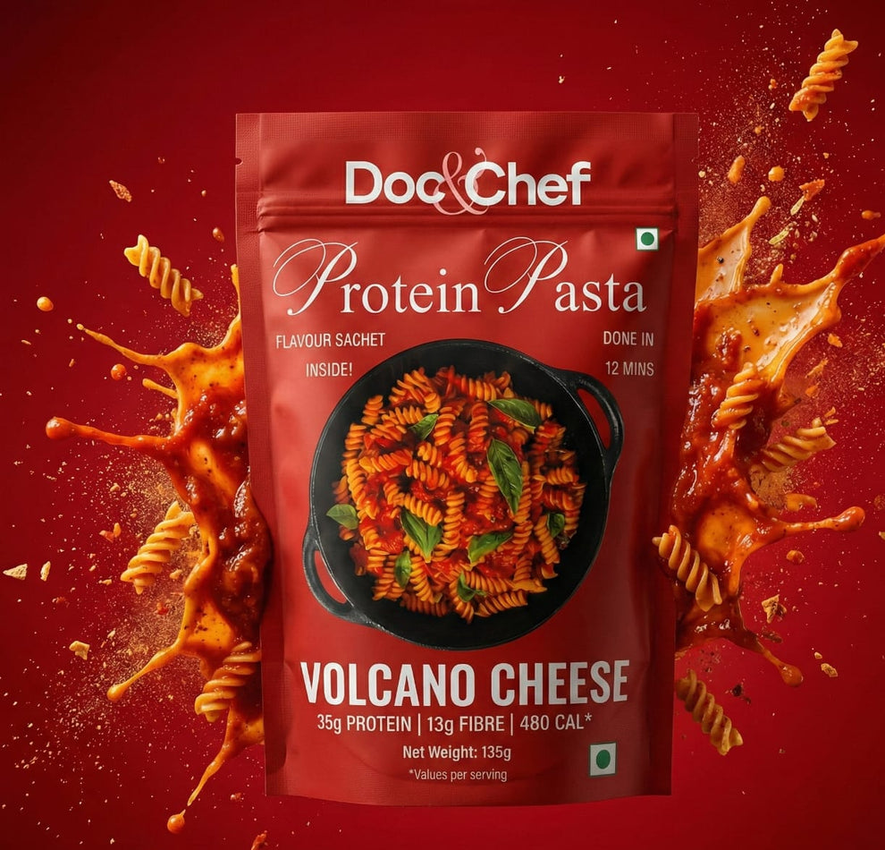 Doc&Chef Protein Pasta (Volcano Cheese Flavour) Pack of 4